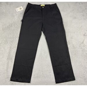 Duvin Carpenter Pants Mens 34 Black Loose Non-Workwear Straight Leg